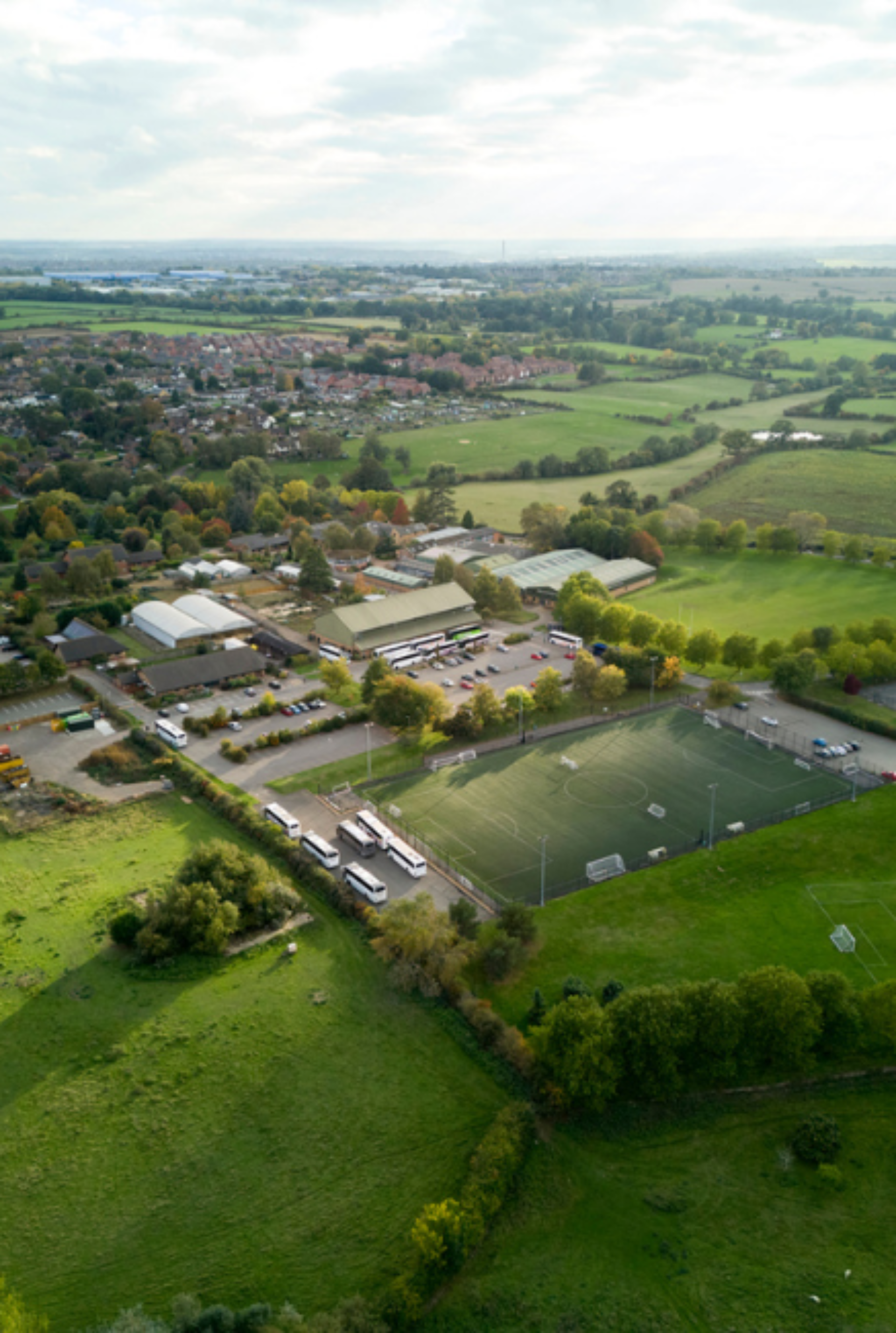 Drone image of Moulton village